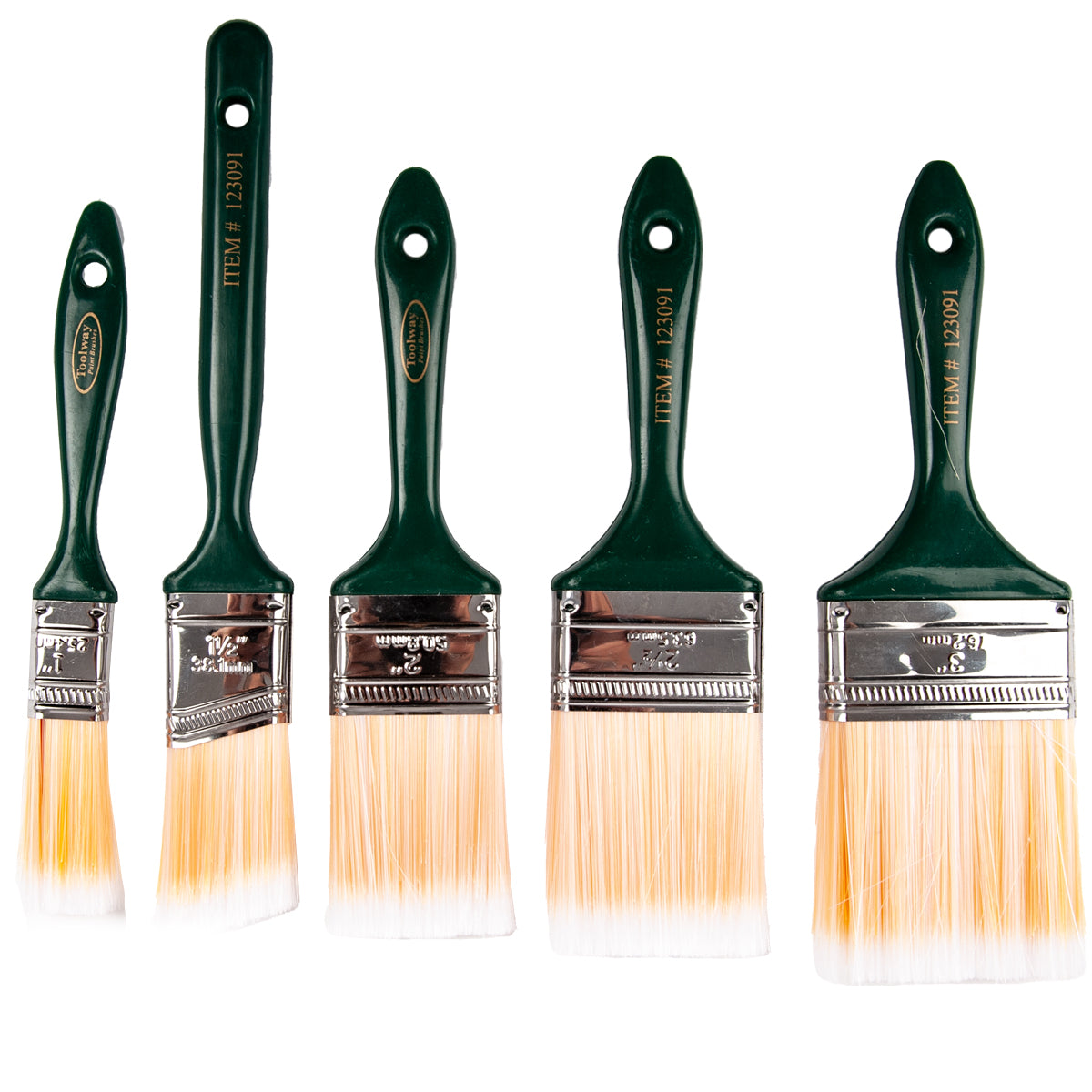 5‑Piece Nylon/Polyester Paint Brush Set