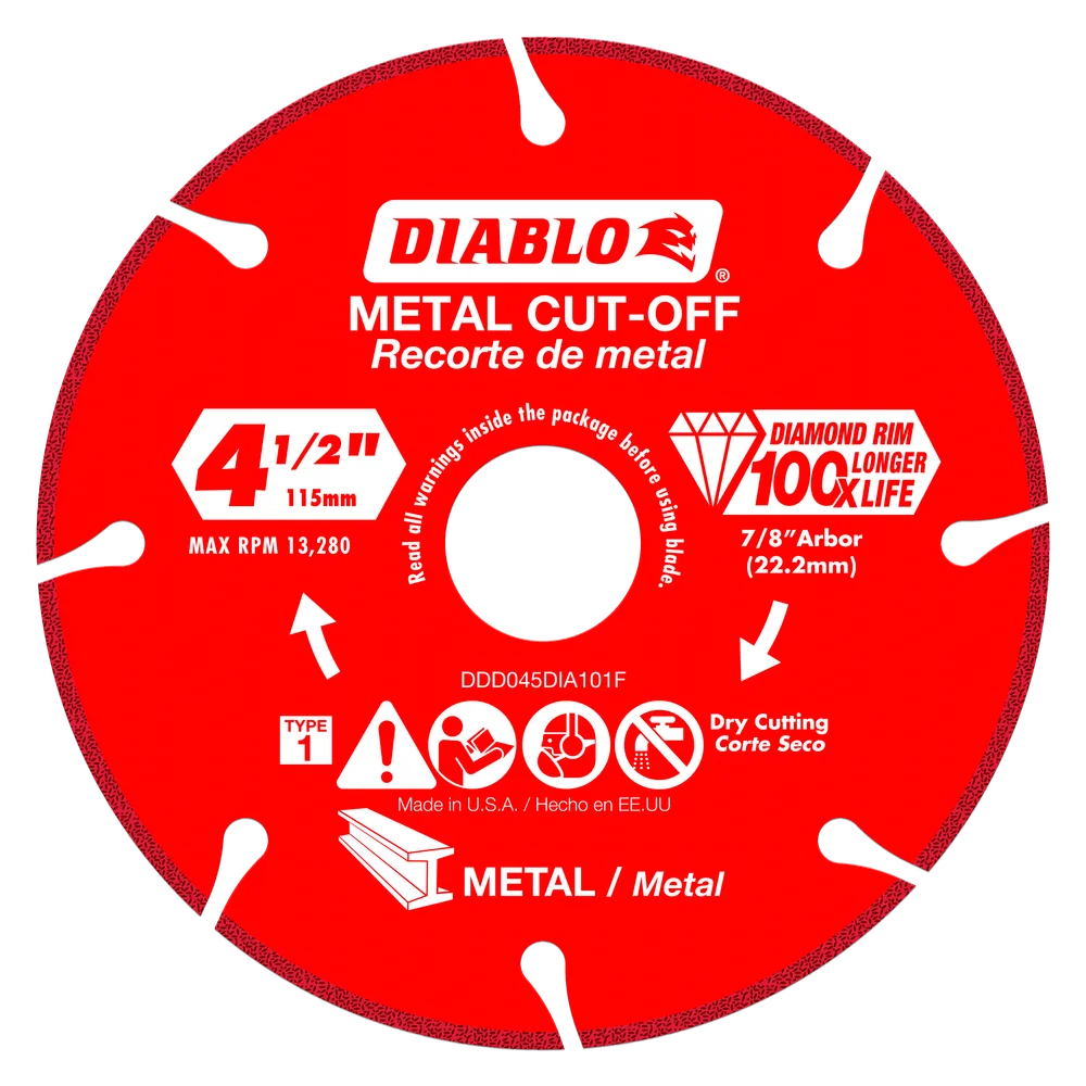 4-1/2" Diamond Metal Cut-Off Blade