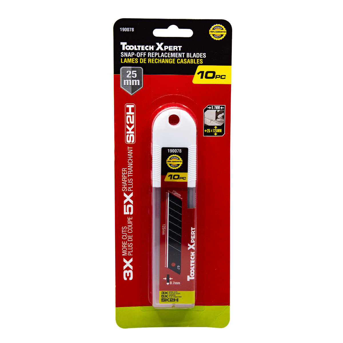 10PC Snap-off Blades SK2H 25mm With Dispenser