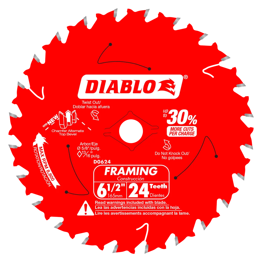 Diablo 6-1/2"X24" Tooth Framing Saw Blade
