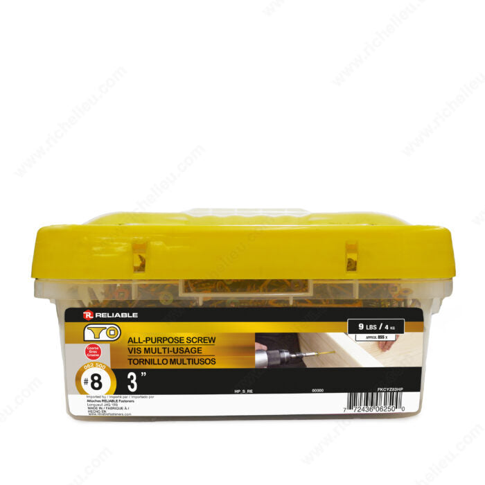All Purpose Construction Golden Screw 8 x 3" (9lb)