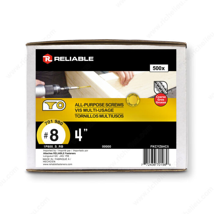 Construction Screw 8x4 (500) Golden Screw