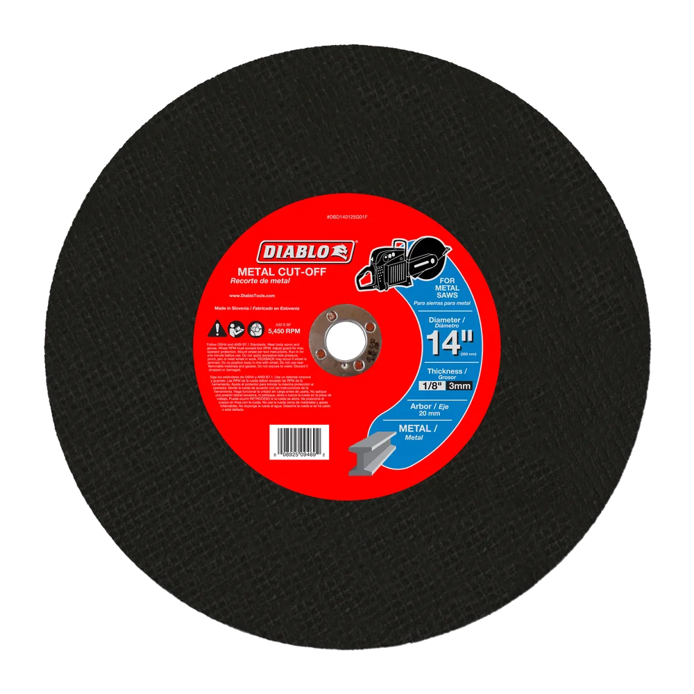 Diablo 14"x 1/8" x 20 mm Metal High Speed Cut-Off Disc