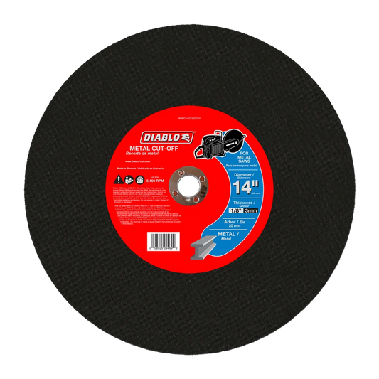 Diablo 14 in. x 1/8 in. x 20 mm Metal High Speed Cut-Off Disc