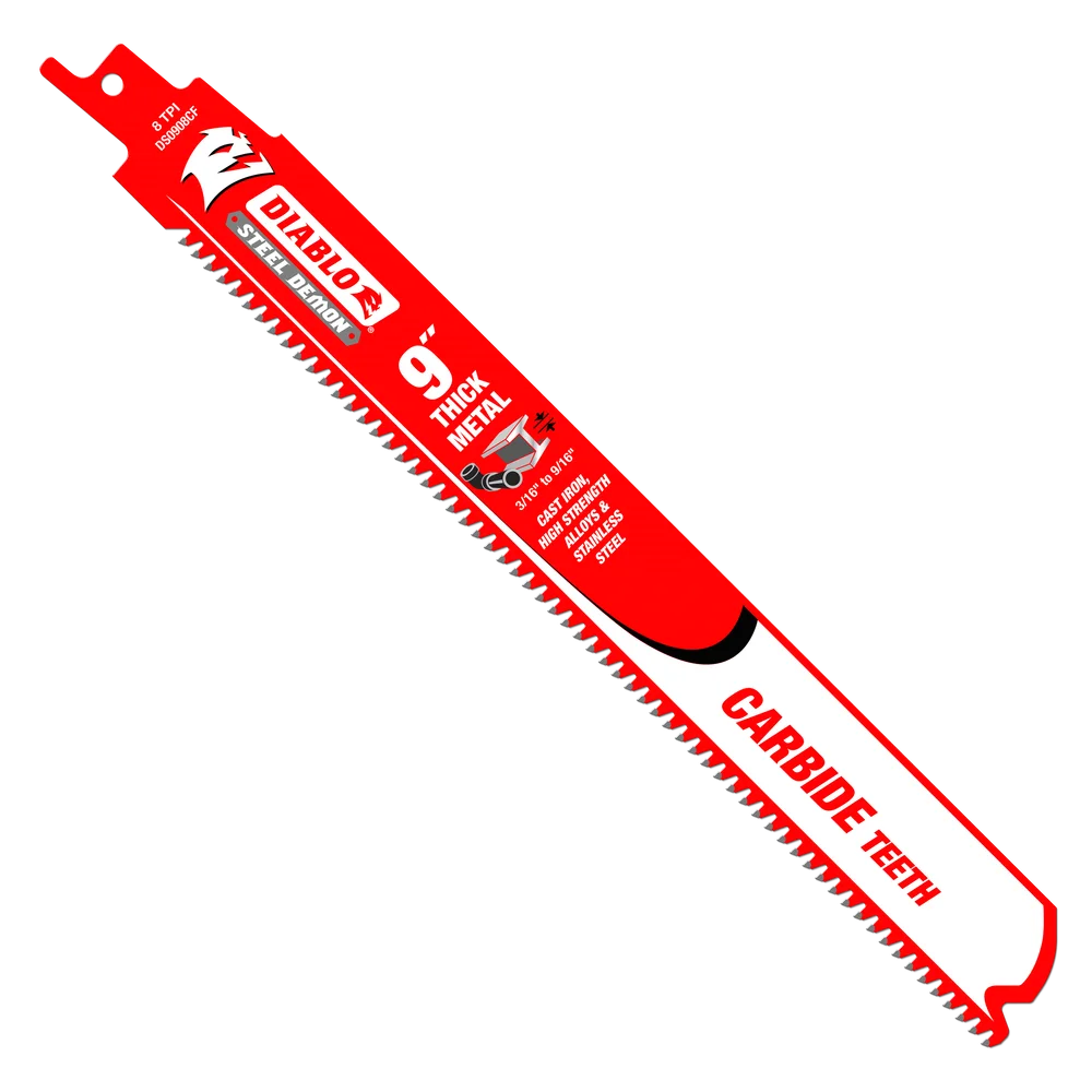 Diablo 9" Steel Demon Carbide Recip Blades for Thick Metal Cutting