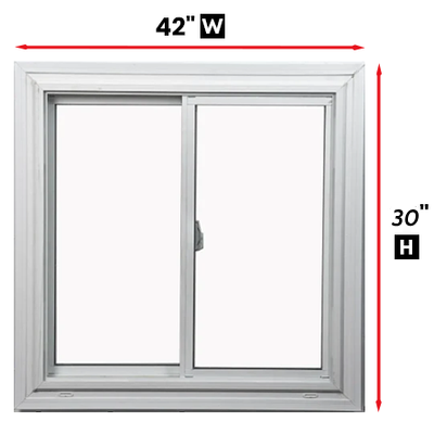 Double Slider Window 42-inch W x 30-inch H