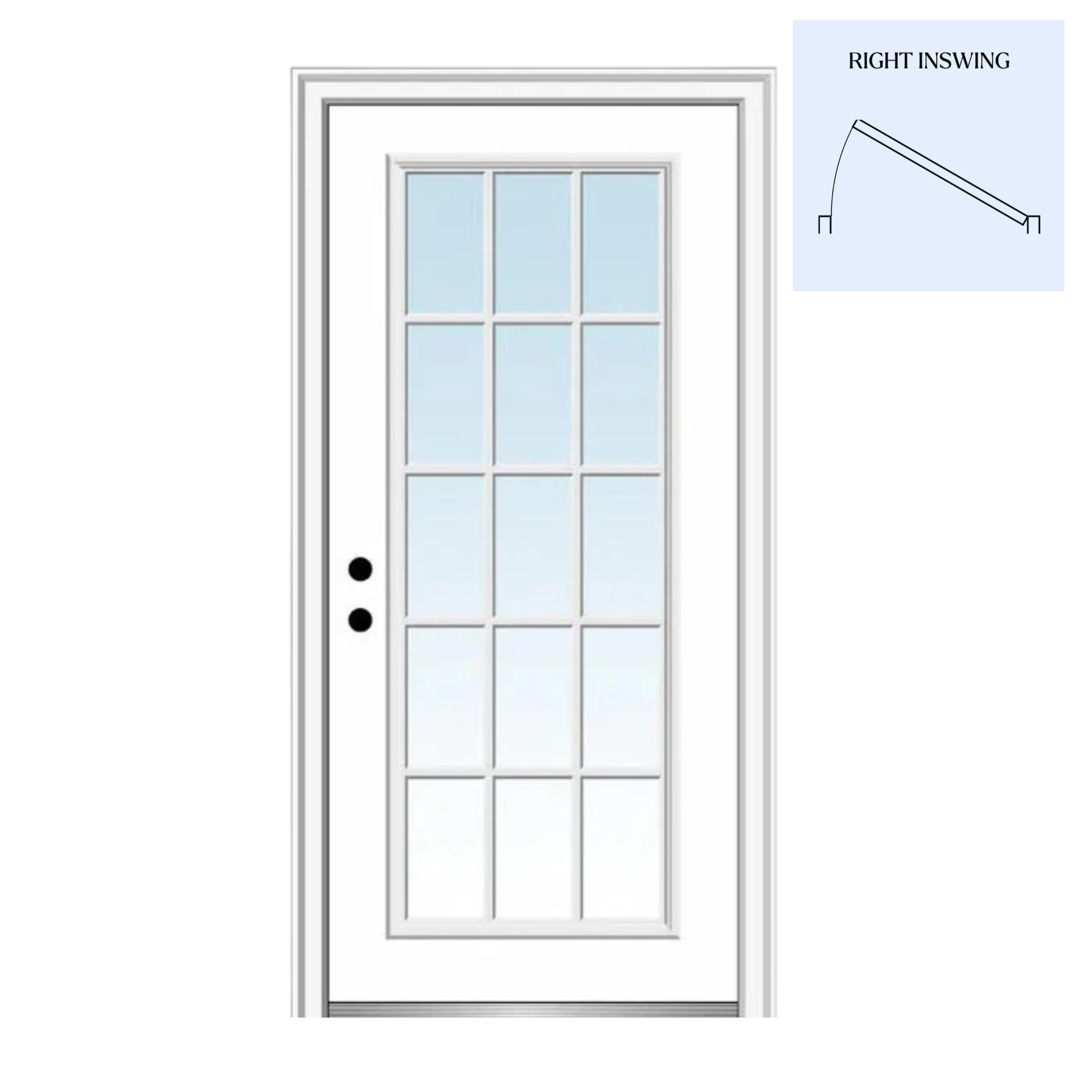 Full Glass 32"X 78" Inswing Door