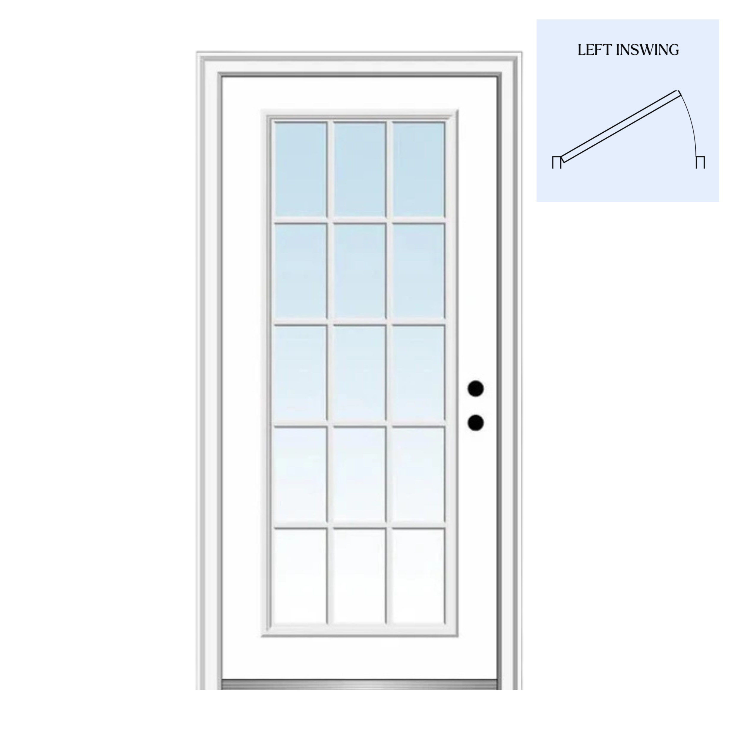 Full Glass 32"X 78" Inswing Door