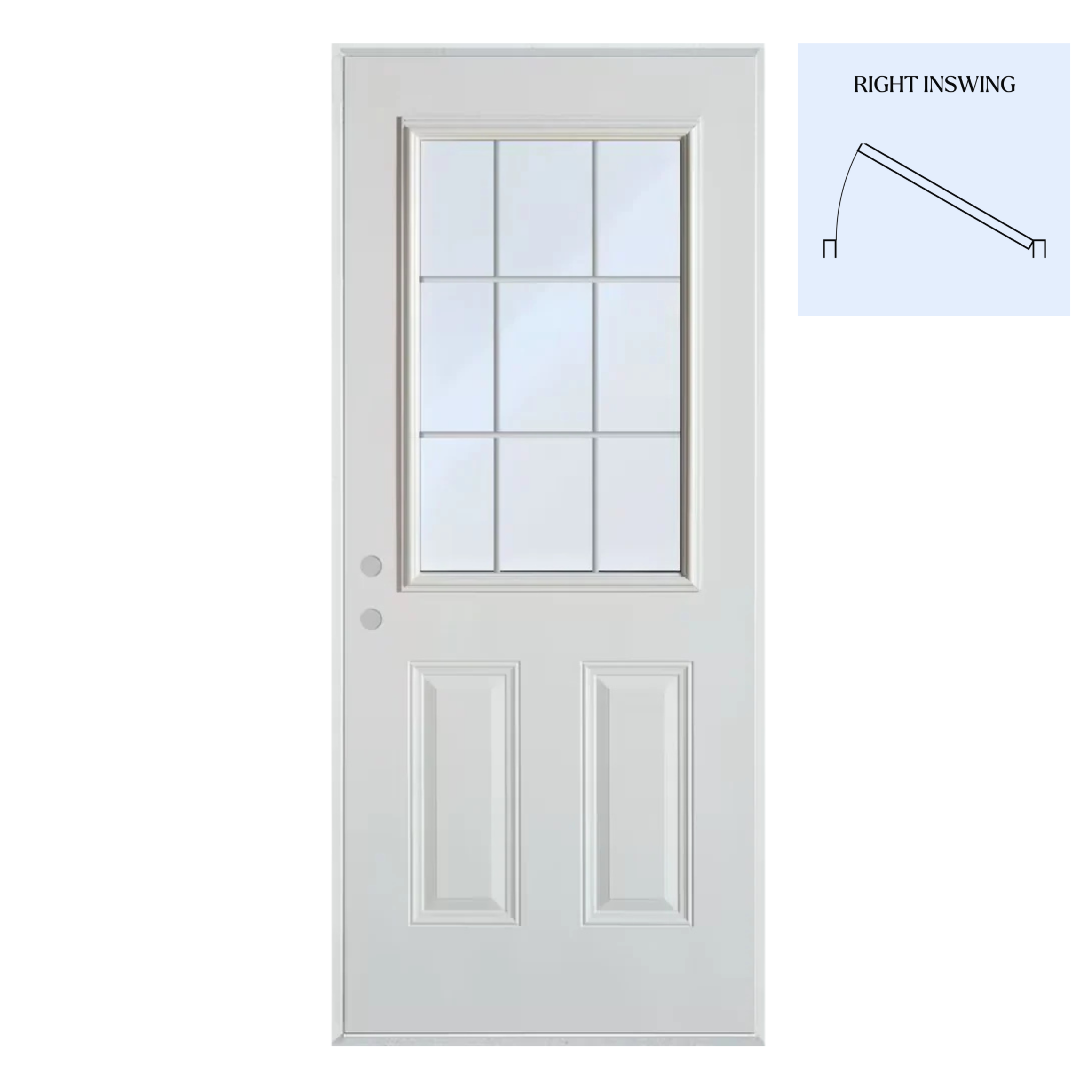 Half Glass 36"X 78" Inswing Door