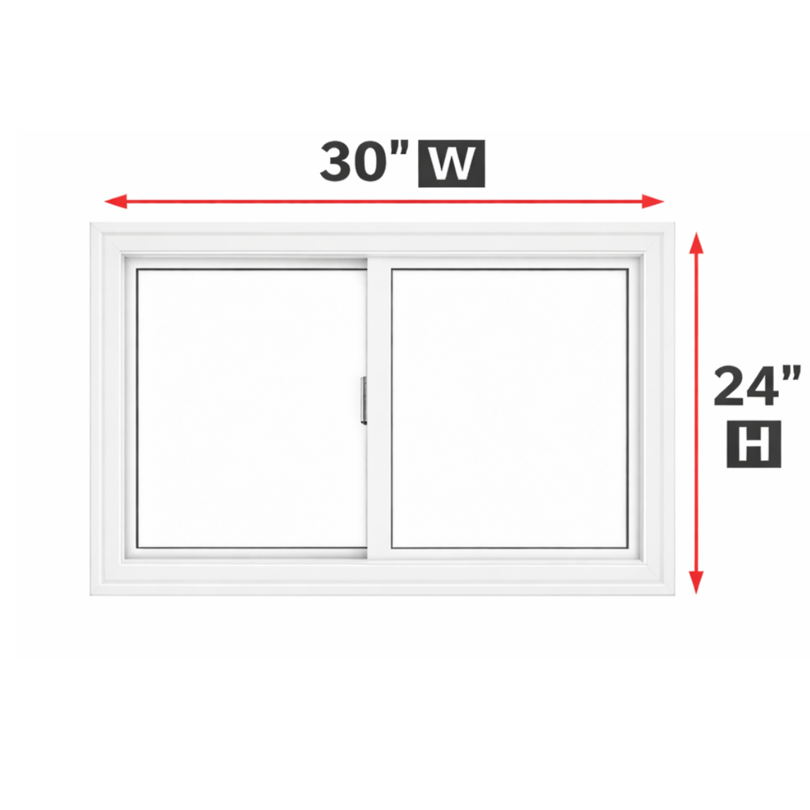 Double Slider Window 30-inch W x 24-inch H