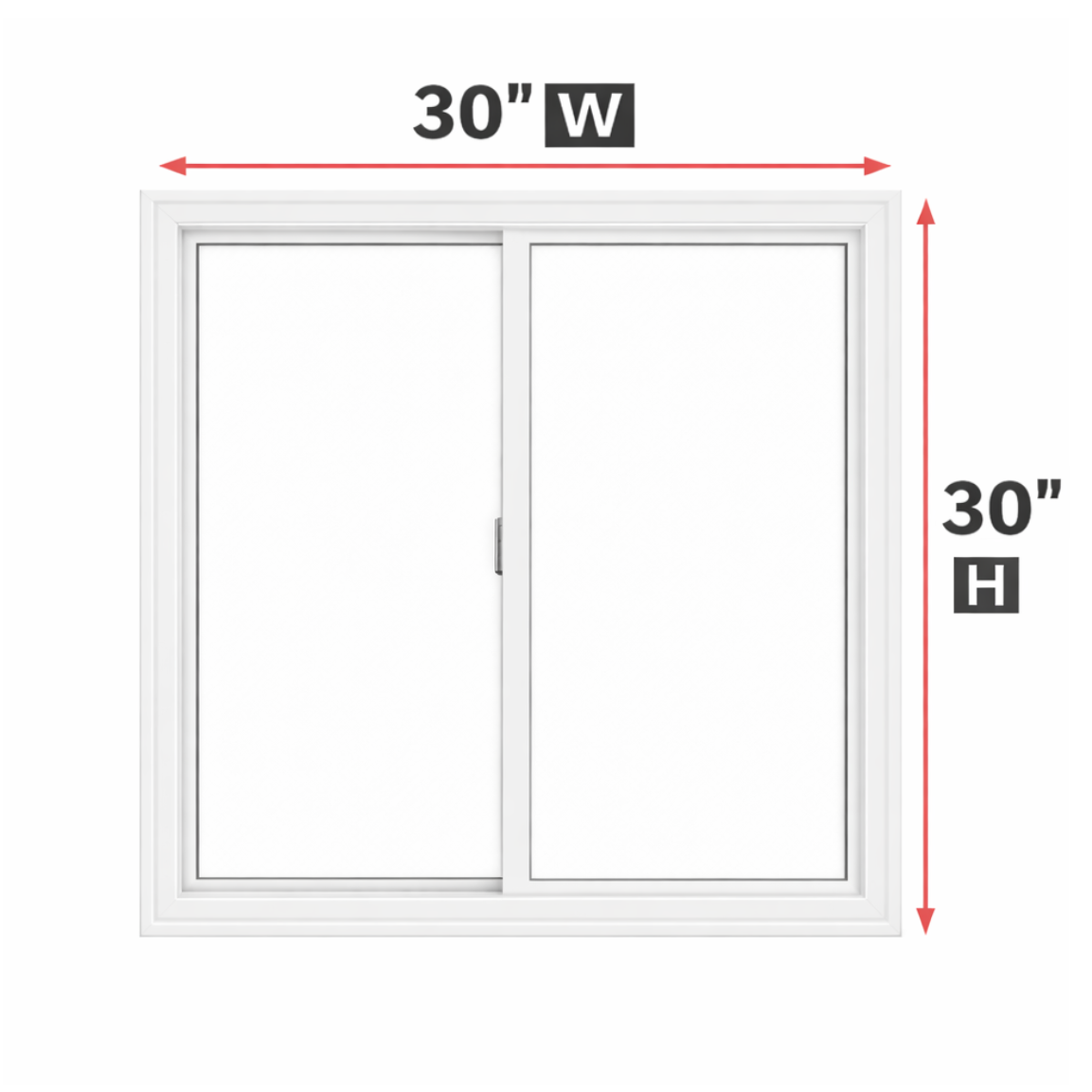 Double Slider Window 30-inch W x 30-inch H