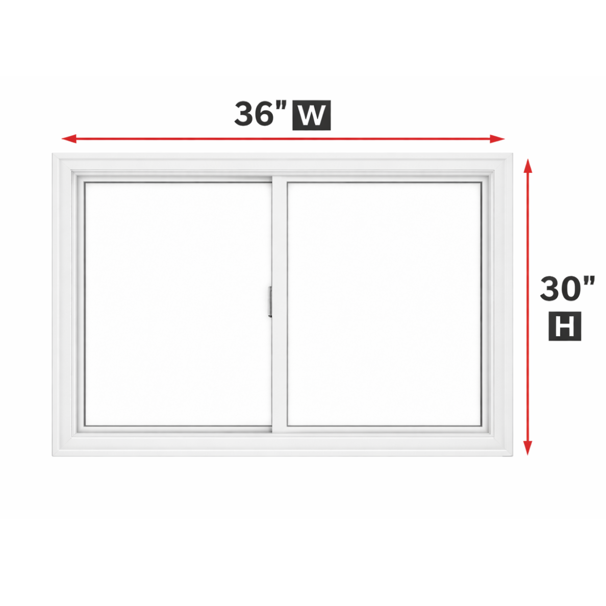 Double Slider Window 36-inch W x 30-inch H
