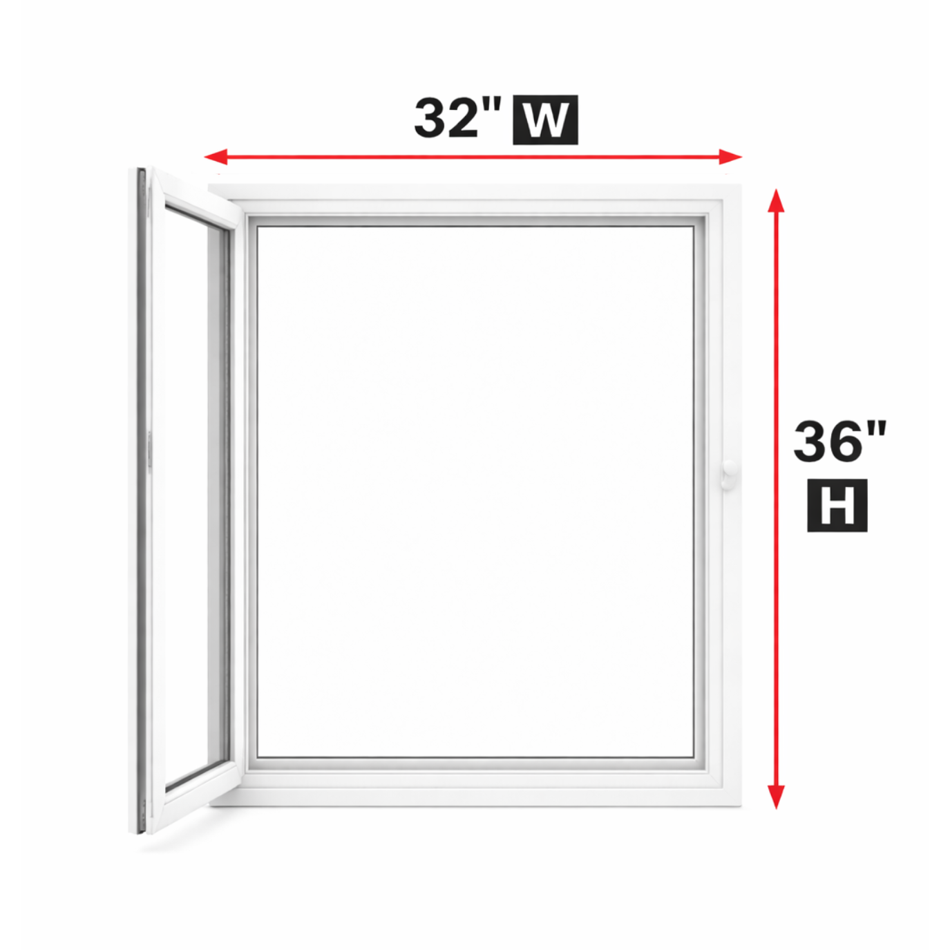 Hopper/Egress Window 32-inch W x 36-inch H