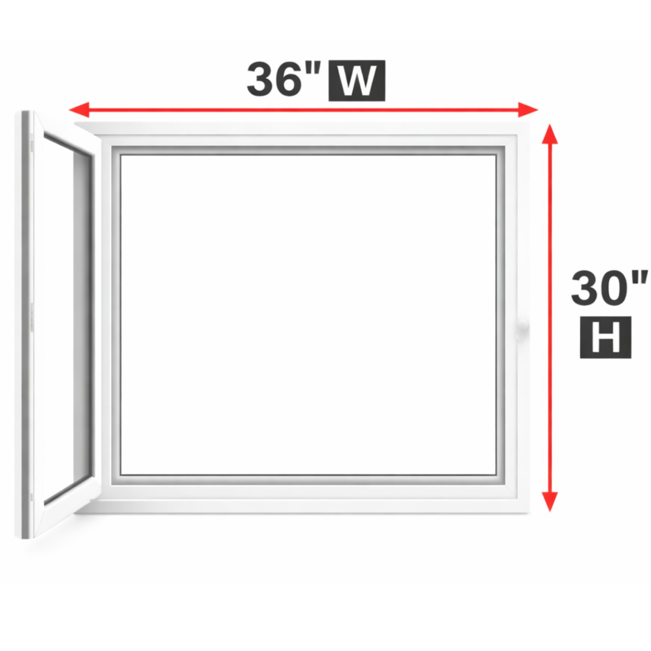 Hopper/Egress Window 36-inch W x 30-inch H