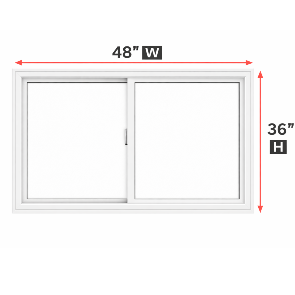 Double Slider Window 48-inch W x 36-inch H