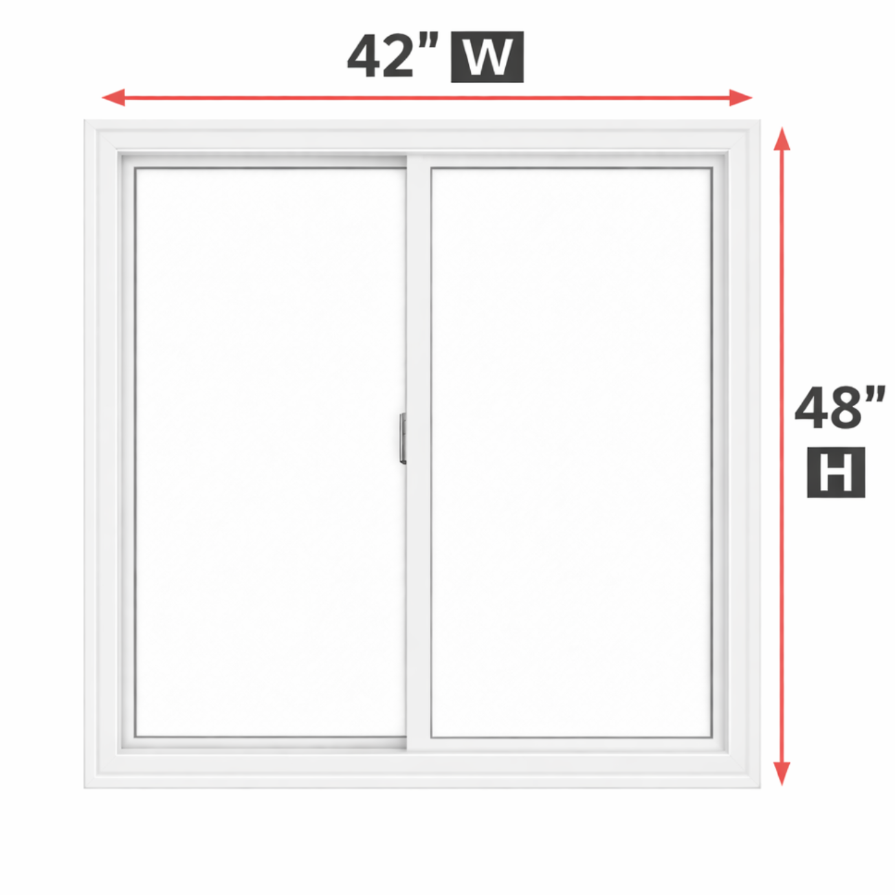 Double Slider Window 42-inch W x 48-inch H