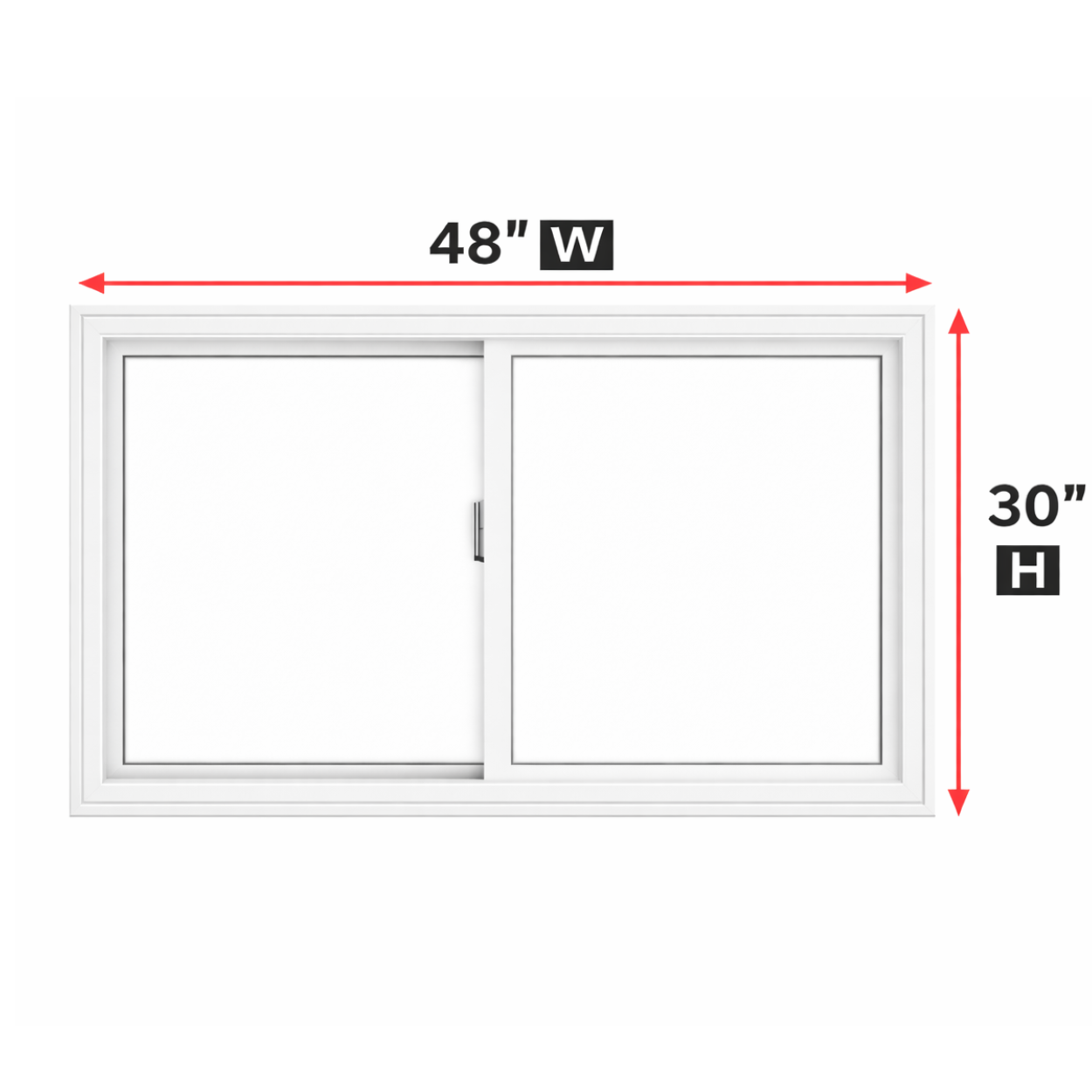 Double Slider Window 48-inch W x 30-inch H