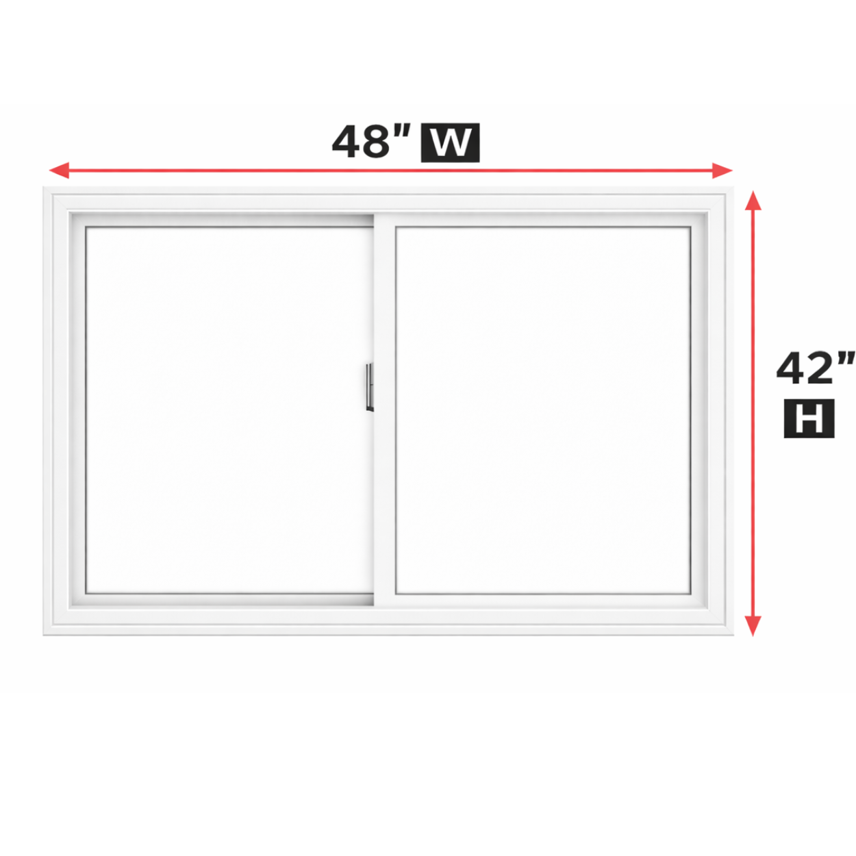 Double Slider Window 48-inch W x 42-inch H