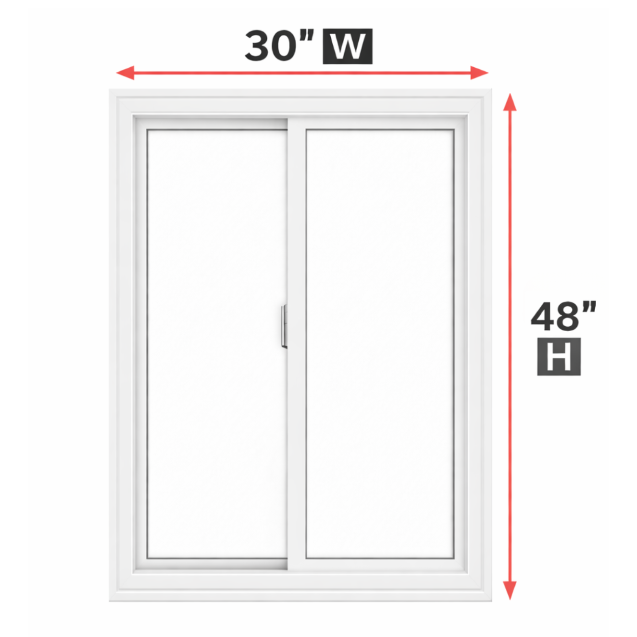 Double Slider Window 30-inch W x 48-inch H