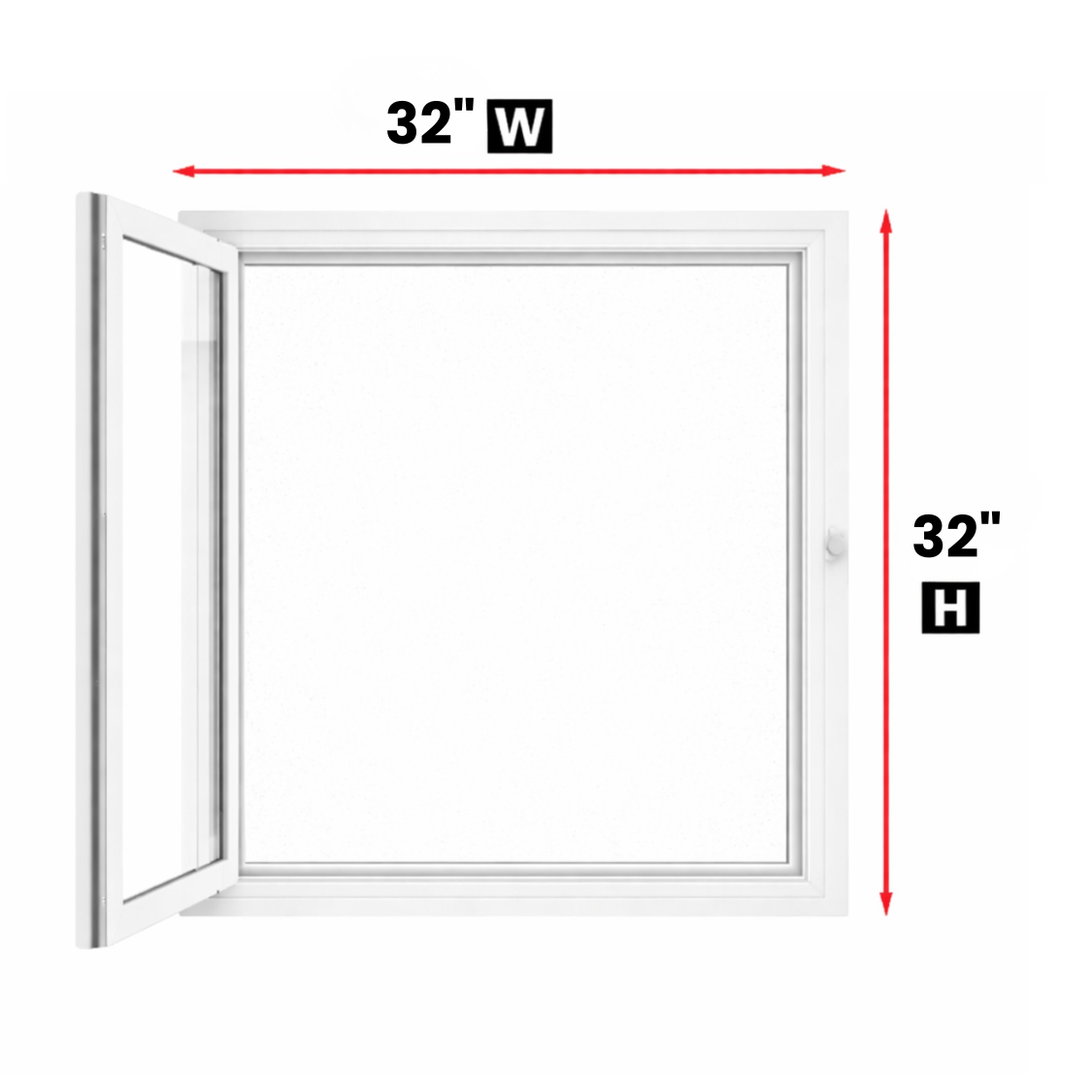 Hopper/Egress Window 32-inch W x 32-inch H