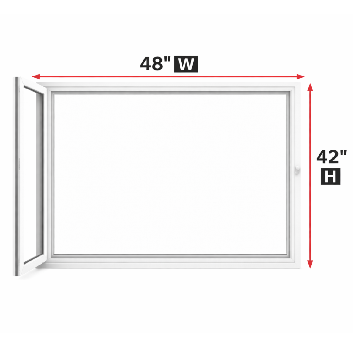 Hopper/Egress Window 48-inch W x 42-inch H