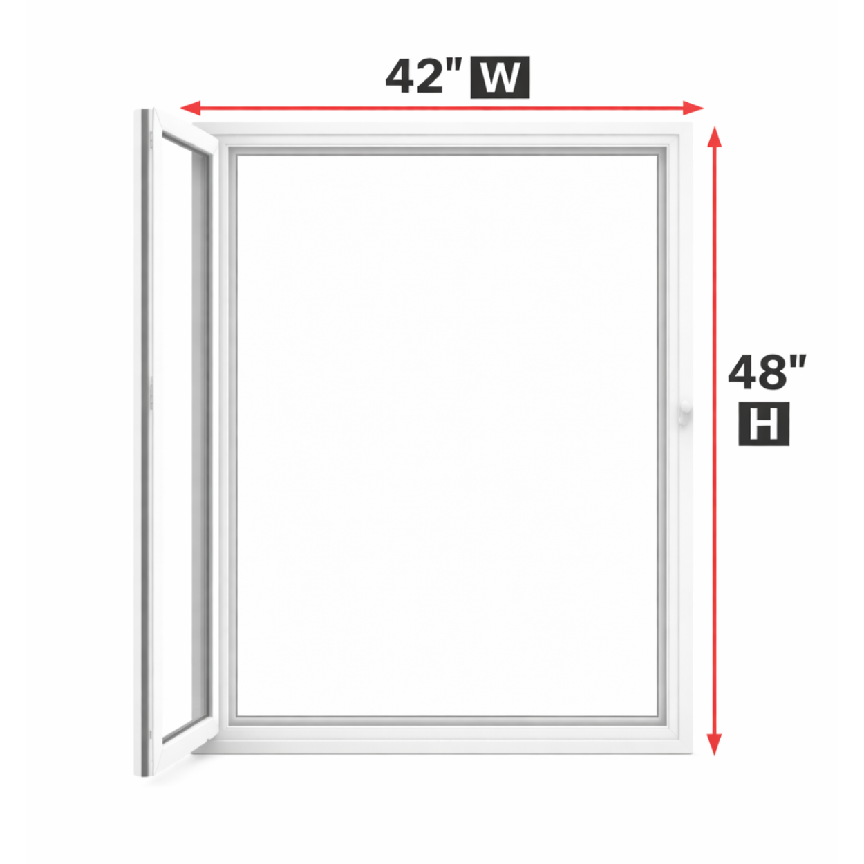 Hopper/Egress Window 42-inch W x 48-inch H