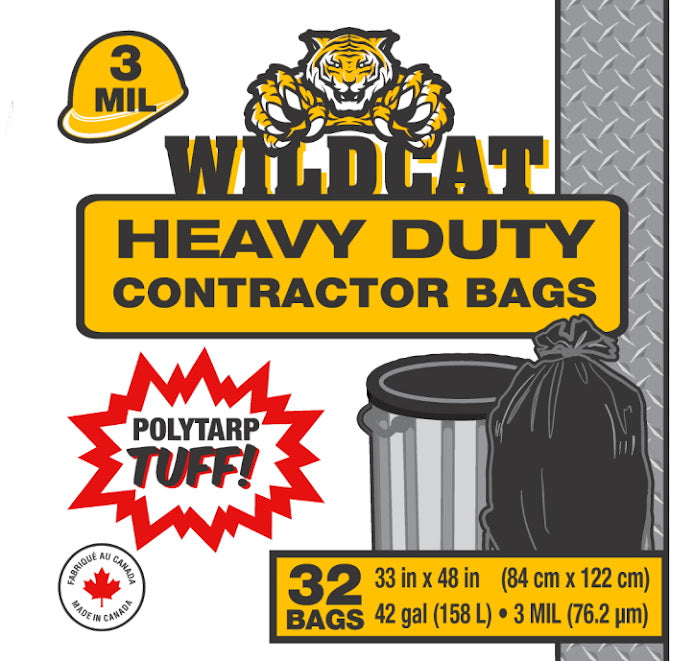 33x48 3 Mil Heavy Duty Contractor Bags