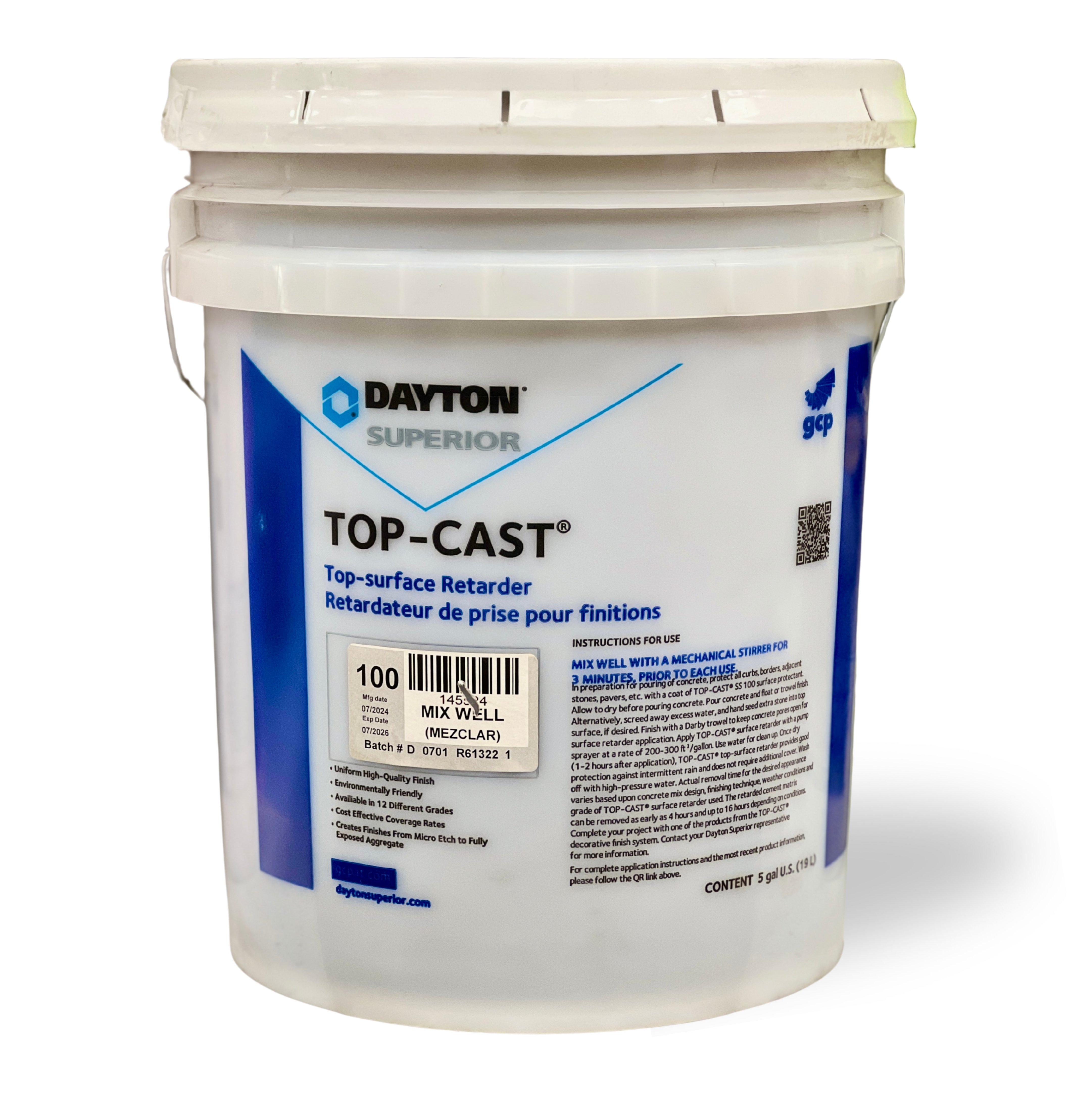 TOP-CAST® 100 (Gray) – Decorative Surface Retarder