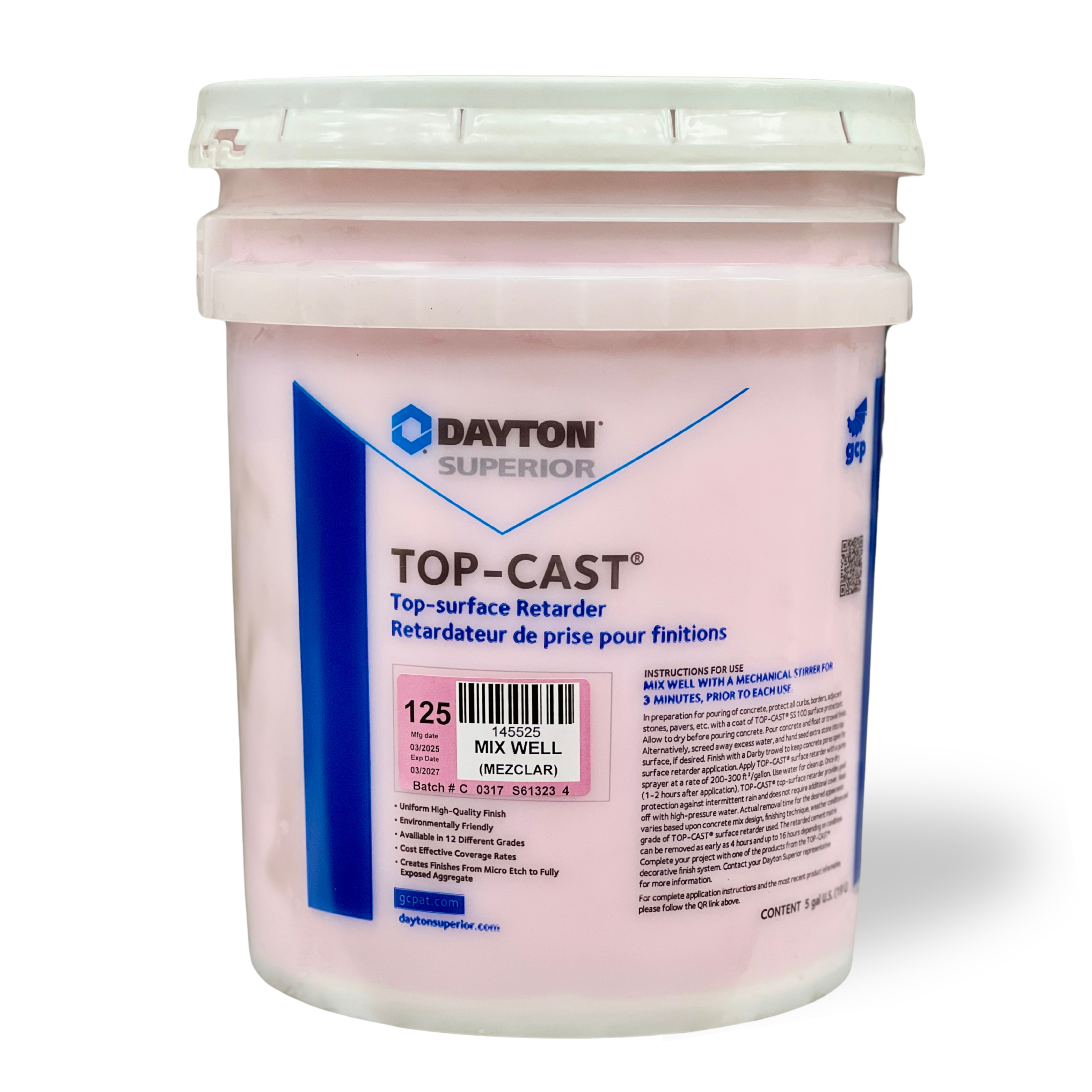 TOP-CAST® 125 (Pink) – Decorative Surface Retarder