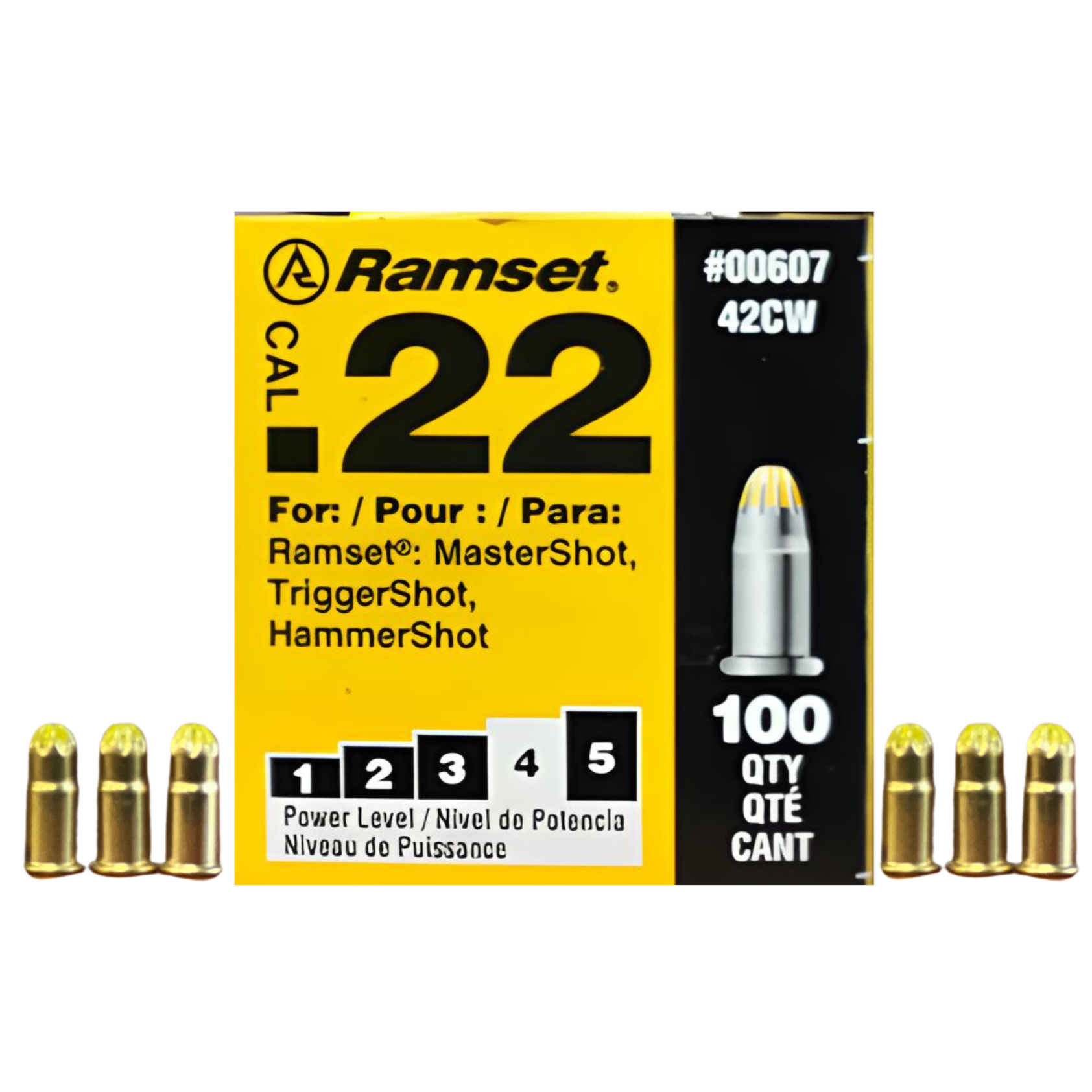 Ramset 42CW .22 Caliber Powder-Actuated Loads (Box of 100)