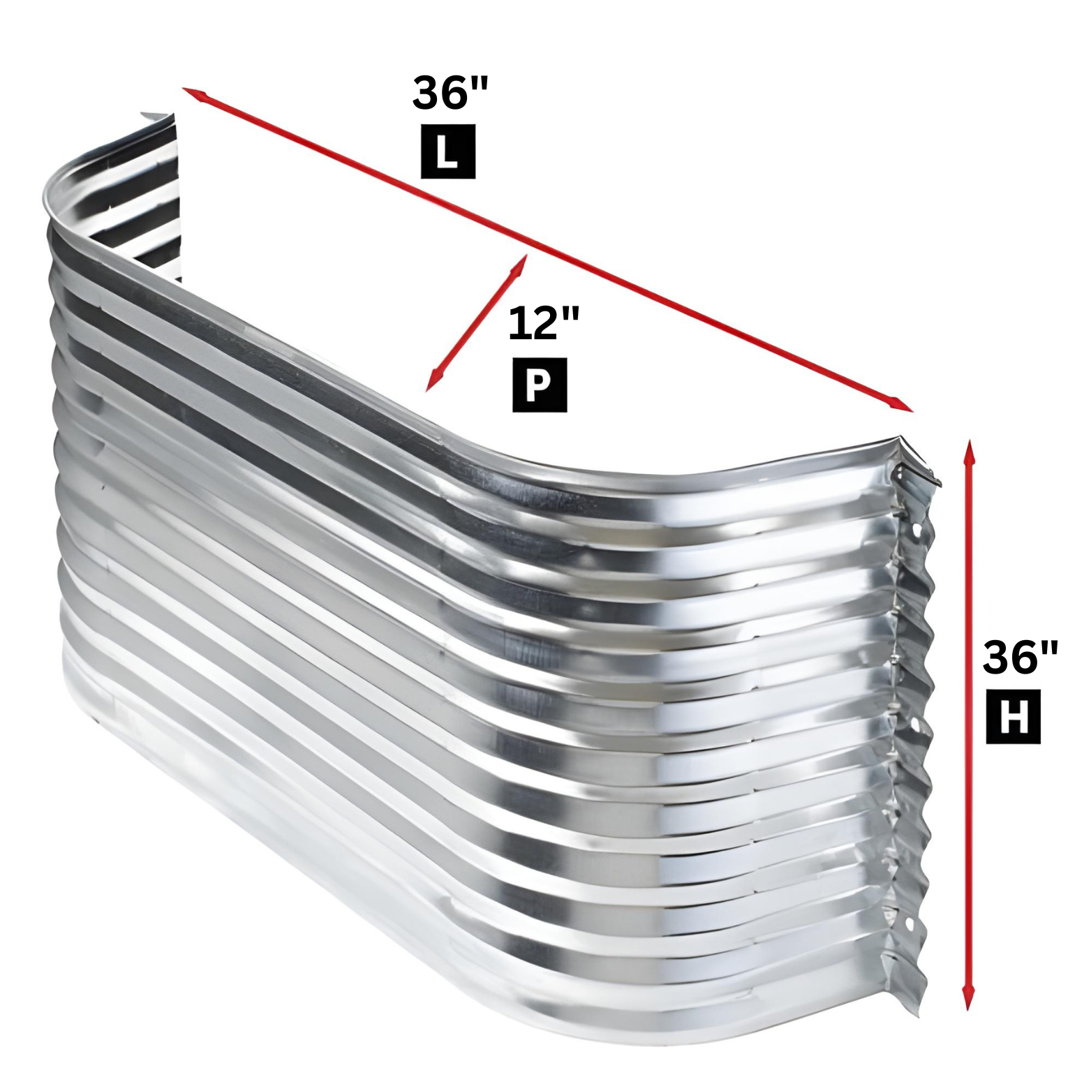 Window Well 36"L X 12"P X 36"H