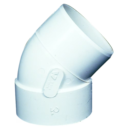PVC 4" 45° Elbow SpxH