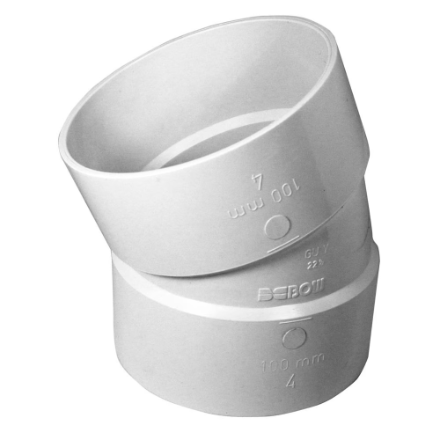 PVC 4" 22.5° Elbow HxH