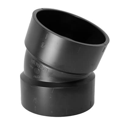 ABS Elbow 22½° x 3in Black