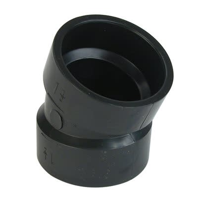 ABS Elbow 22½° x 1½" Black