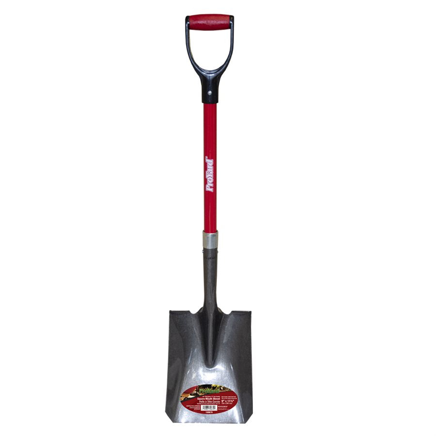 Rubbeshovel Square Mouth 40in X 8-1 / 2in Blade Fibreglass L-handler Mallet 32oz Fg Handle
