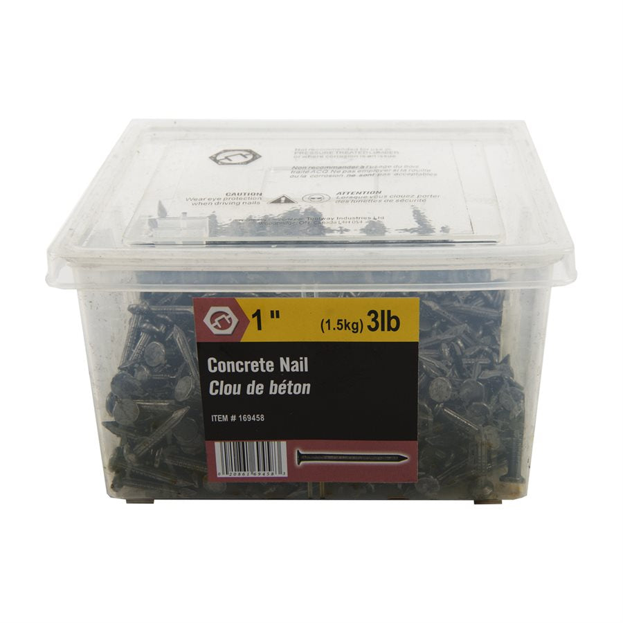 Concrete Nail 1in 3lbs (1.5kg) / Pk