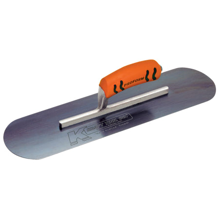 24" x 5" Blue Steel Pool Trowel with a ProForm® Handle on a Short Shank