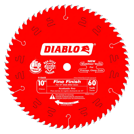 Diablo 10 in. x 60 Tooth Fine Finish Slide Miter Saw Blade