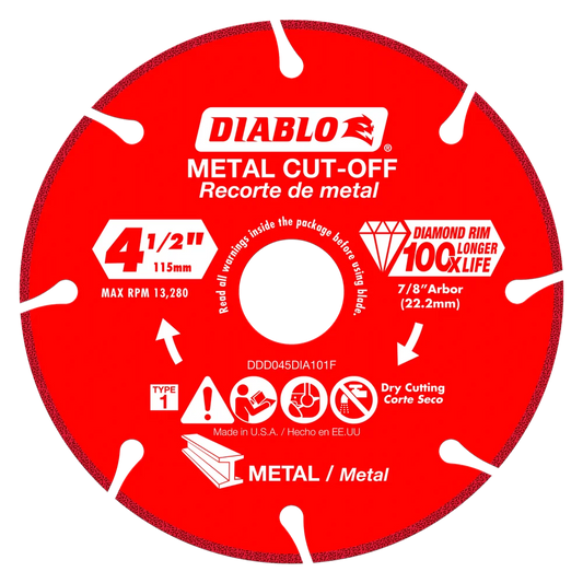 4-1/2 in. Diamond Metal Cut-Off Blade