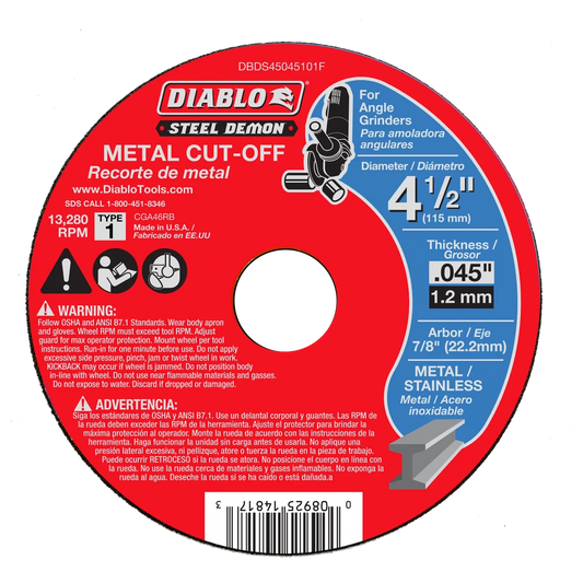 Steel Demon 4-1/2 in. Type 1 Metal Cut-Off Disc