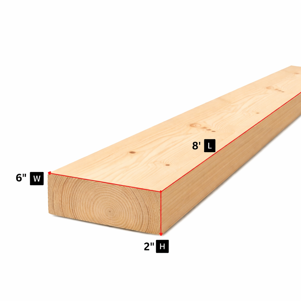 LUMBER  2" H x 4" W  x 10" L