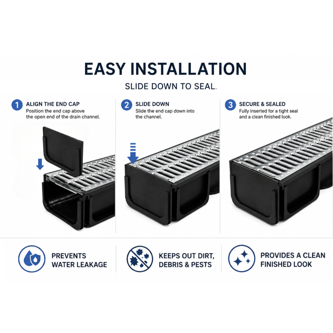 Plastic Grate Trench Channel Drain System