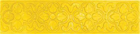 STAMP SPRING MEDALLION BORDER YELLOW - 12X36X2