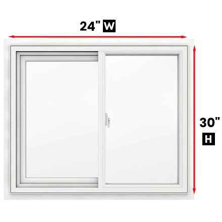 Double Slider Window 24-inch W x 30-inch H