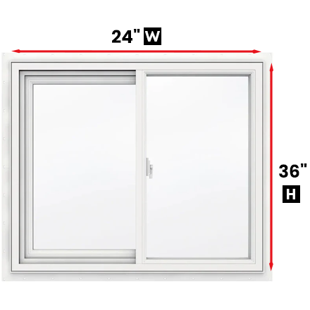 Double Slider Window 24-inch W x 36-inch H