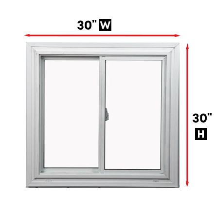 Double Slider Window 30-inch W x 30-inch H