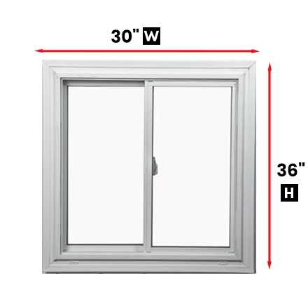 Double Slider Window 30-inch W x 36-inch H