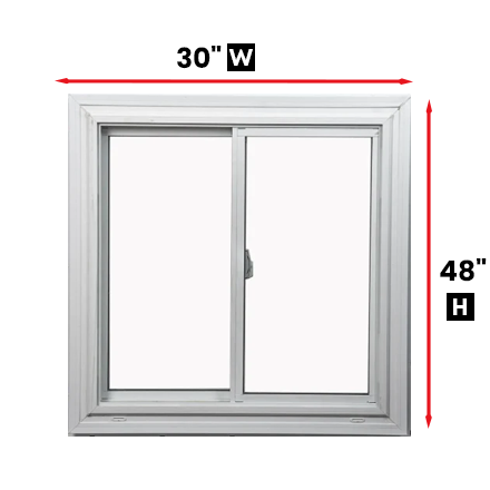 Double Slider Window 30-inch W x 48-inch H