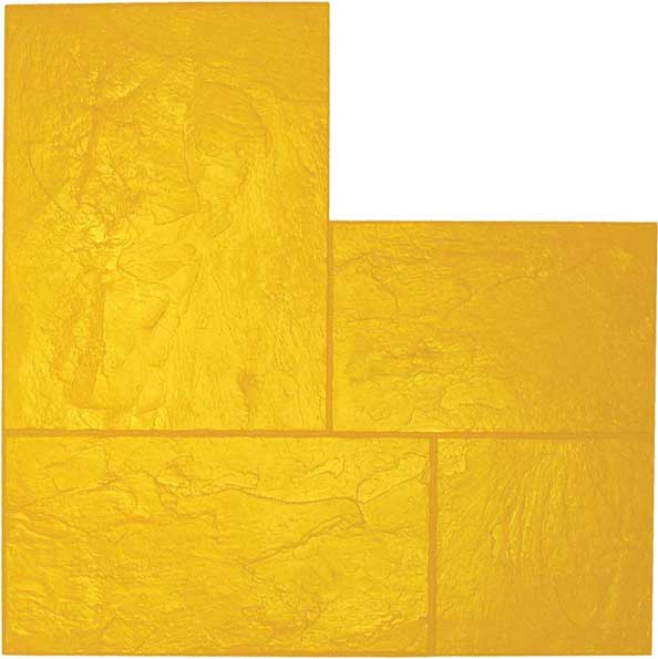 STAMP ASHLAR CUT SLATE YELLOW - 36X36X2